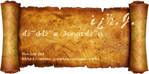 Ádám Jonatán névjegykártya